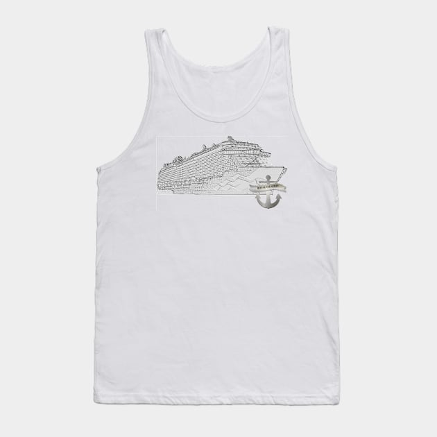 Royal Vacation Silver Tank Top by Laybov